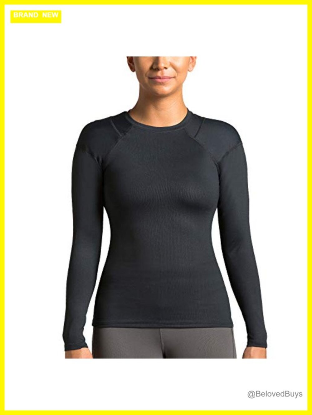 Tommie Copper Shoulder Support Shirt UPF 50 Compression Long Sleeve V-Neck